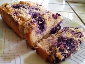 coconut blueberry loaf