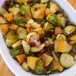Roasted Bacon Apple Brussel Sprouts